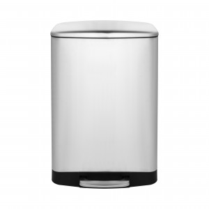 Shop-Innovaze USA-13 Gal./50 Liter Stainless Steel Rectangular Step-on Trash Can for Kitchen